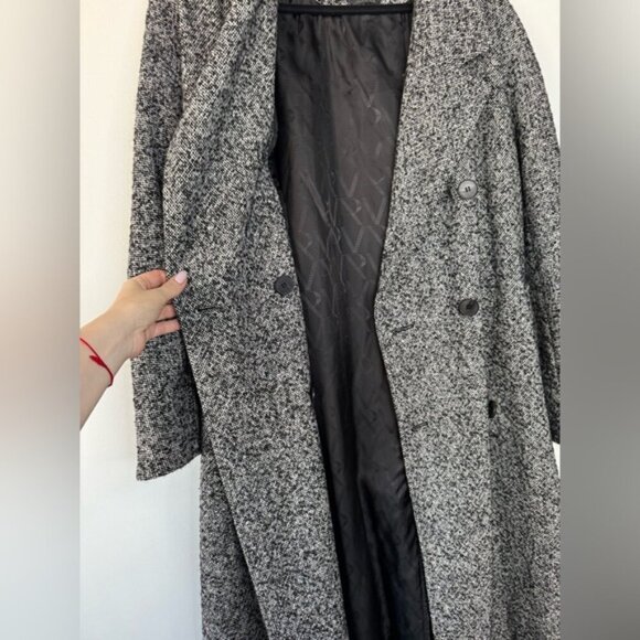 Marina Rinaldi Grey Wool & Alpaca Tweed Coat – Size 16 - Picture 4 of 16